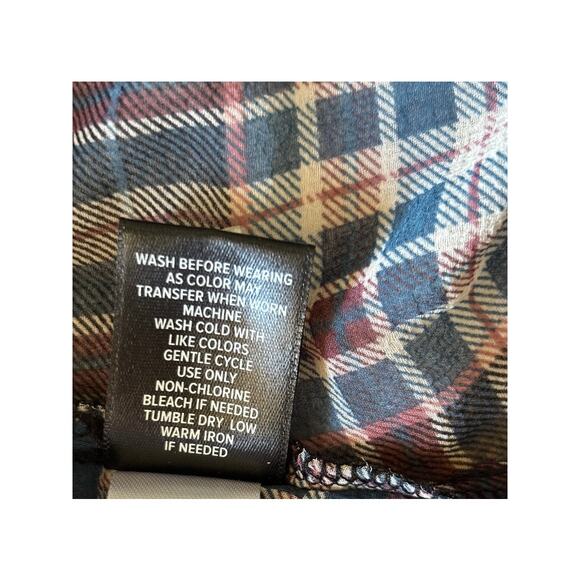 Torrid Memory Plaid Shirttail Kimono Lightweight Sheer Blue Beige Wine 1 1X - Picture 9 of 9